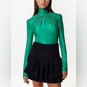 Paco Rabanne ruched long-sleeved jersey top